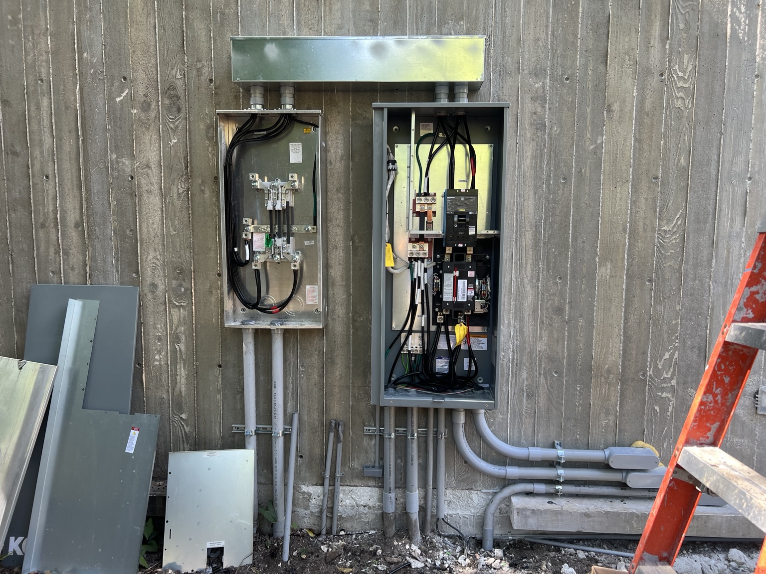 Electrical service upgrade equipment